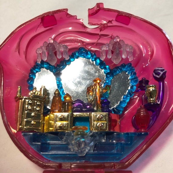 Polly pocket vintage rose compact vintage toy no figures, has damage, 1996 - Picture 12 of 14